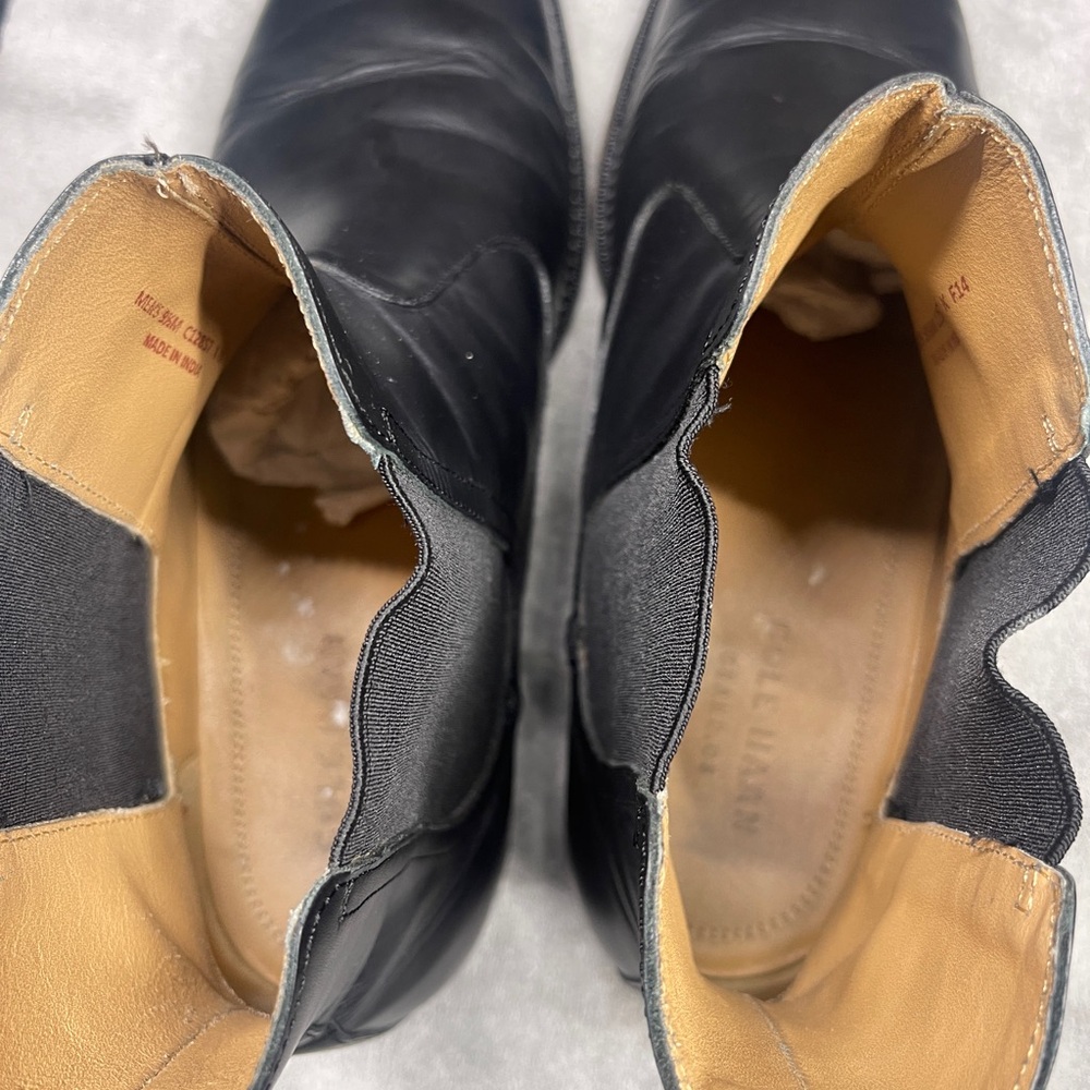 Cole Haan Leather Chelsea Boots Dress Casual Ankle Pull On Black 9.5M - Picture 5 of 6